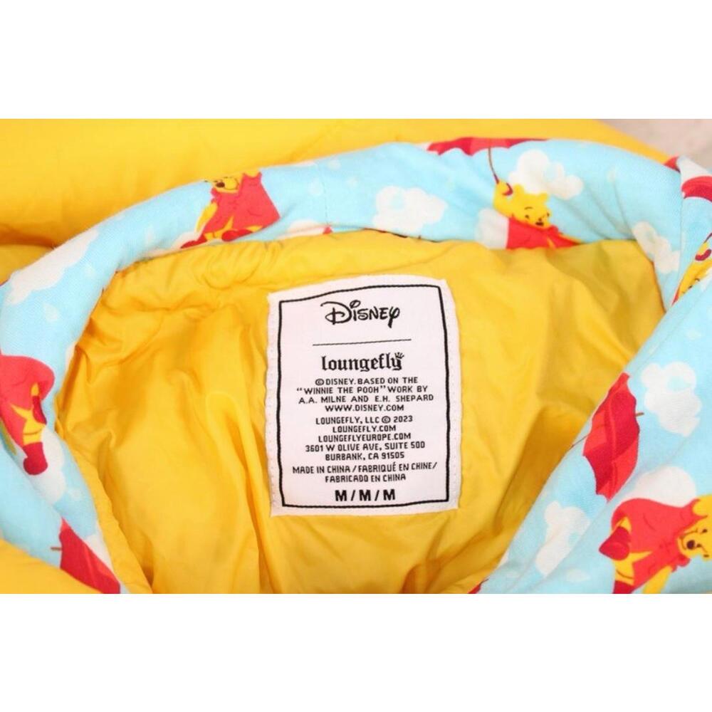 Disney Loungefly Winnie The Pooh Puffer Hoodie Size Medium NWT - Picture 10 of 13